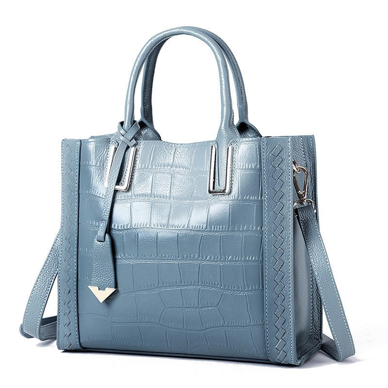 Women’s Crocodile Pattern Leather Handbag 