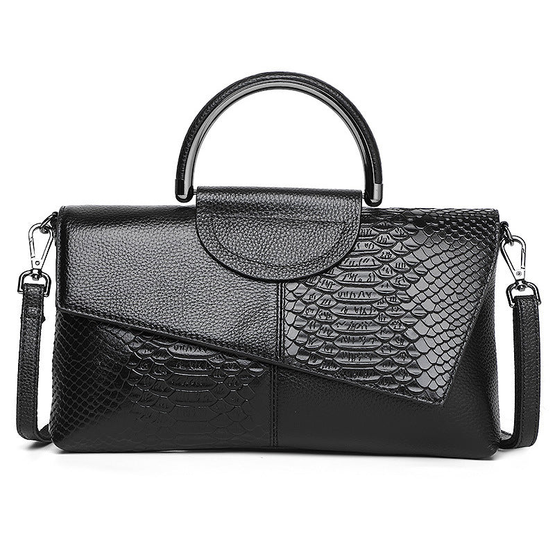 Women’s Classy Black Leather Hand Shoulder Bag