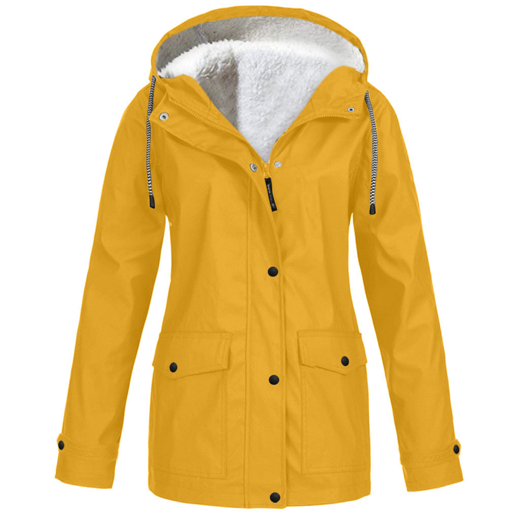 Women’s Fleece-Lined Hooded Zippered Jacket in 12 Colors S-5XL - Wazzi's Wear