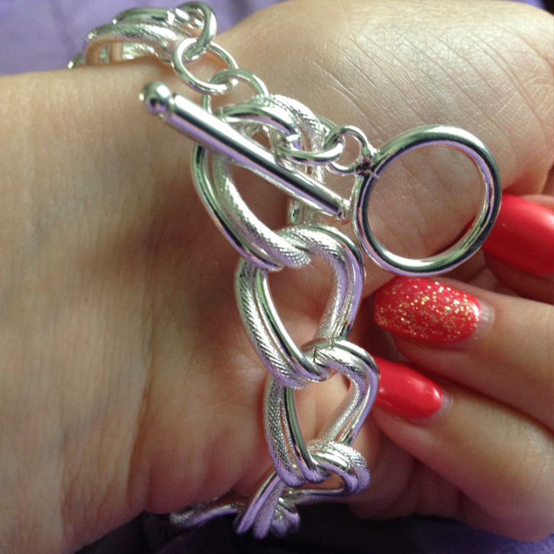 Unisex Silver Plated Copper Bracelet - Wazzi's Wear