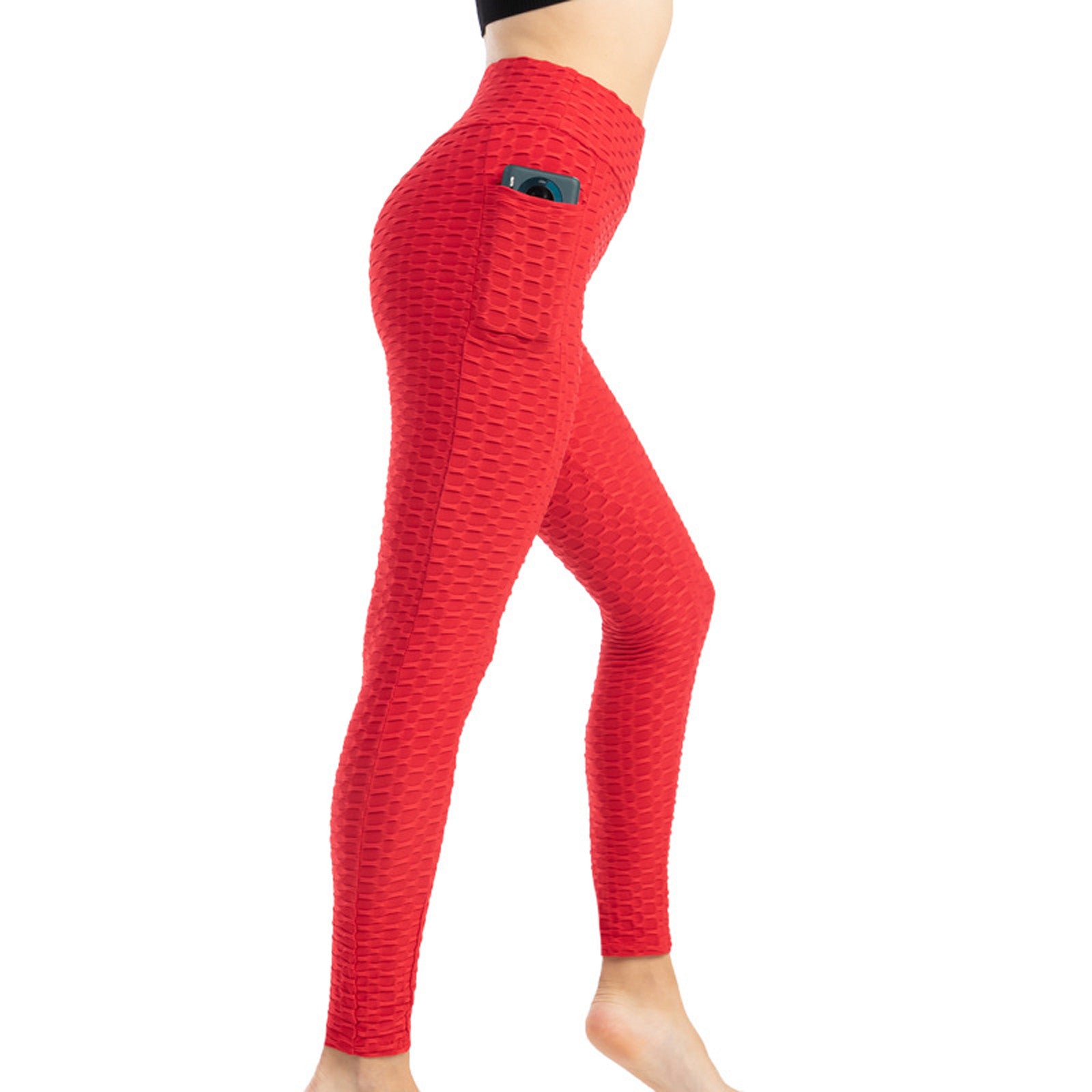 Women's High Stretch Hip-Lifting Slim Fit Leggings with Pocket in 8 Colors S-XL - Wazzi's Wear