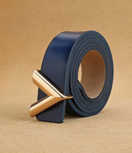 Load image into Gallery viewer, Women’s High Quality Leather Belt with V-Shaped Buckle in 5 Colors - Wazzi&#39;s Wear