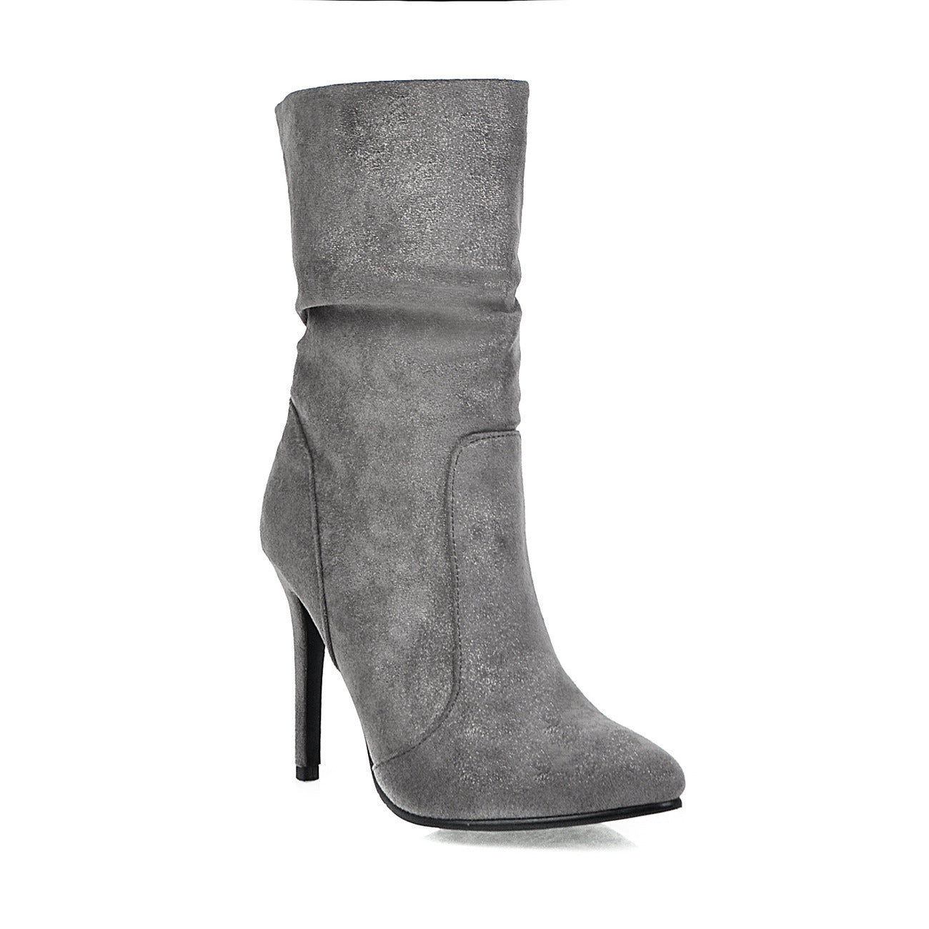 Women’s Suede Low-Top High Heel Stiletto Boots