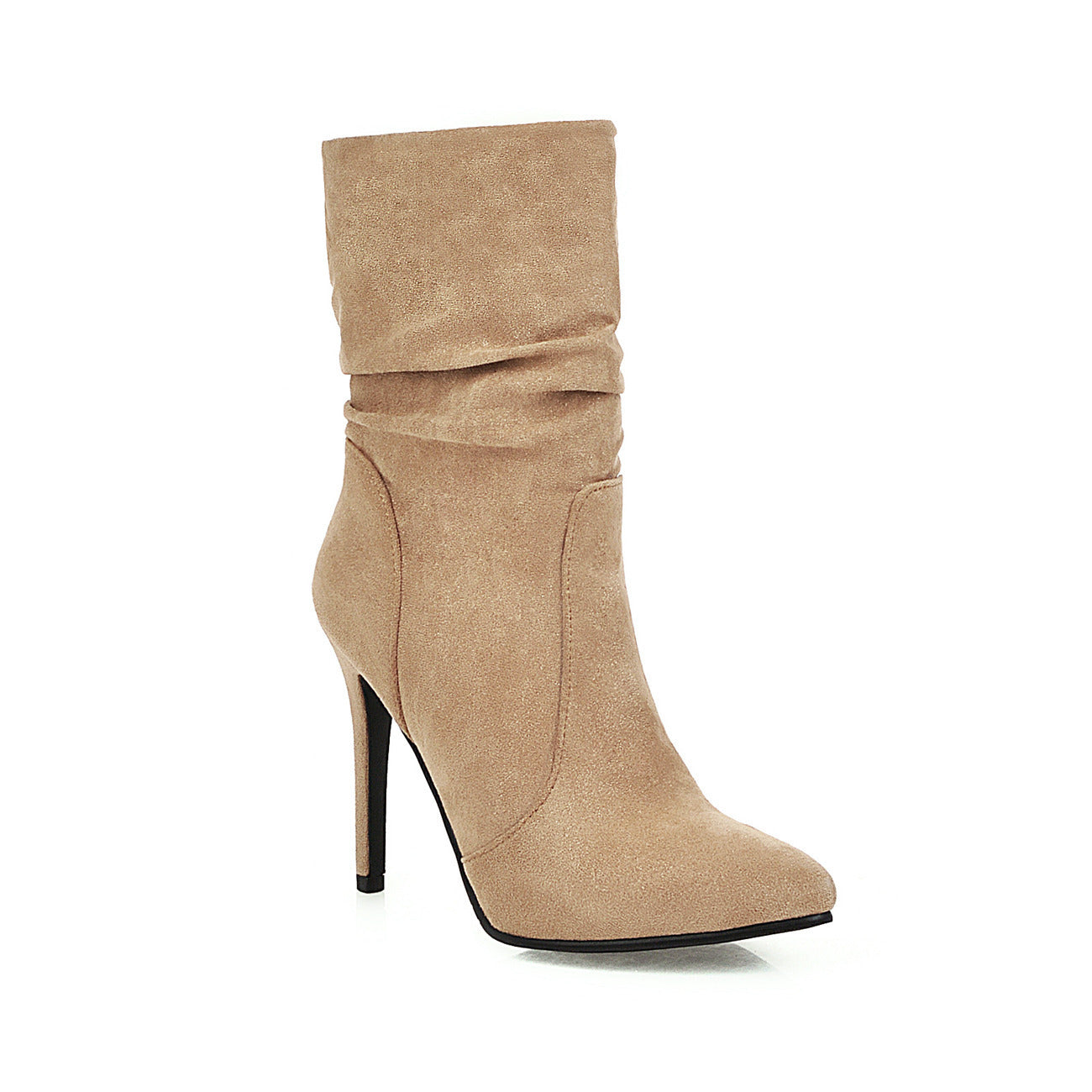 Women’s Suede Low-Top High Heel Stiletto Boots