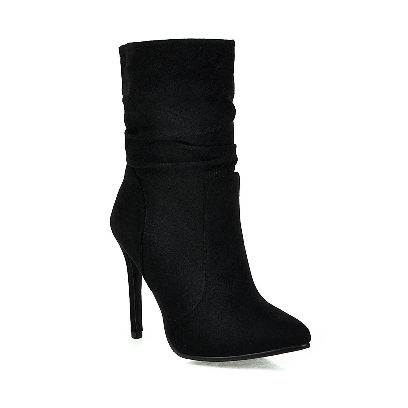 Women’s Suede Low-Top High Heel Stiletto Boots