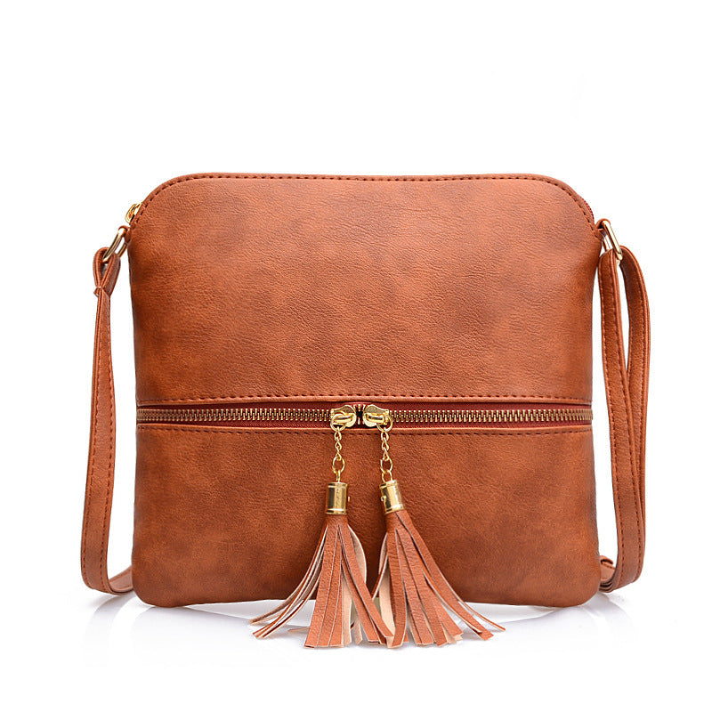 Women’s Shoulder Messenger Bag with Tassels in 8 Colors - Wazzi's Wear