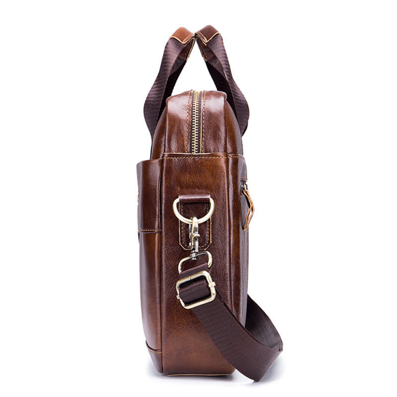 Men's Leather Laptop Shoulder Messenger Bag in 2 Colors - Wazzi's Wear