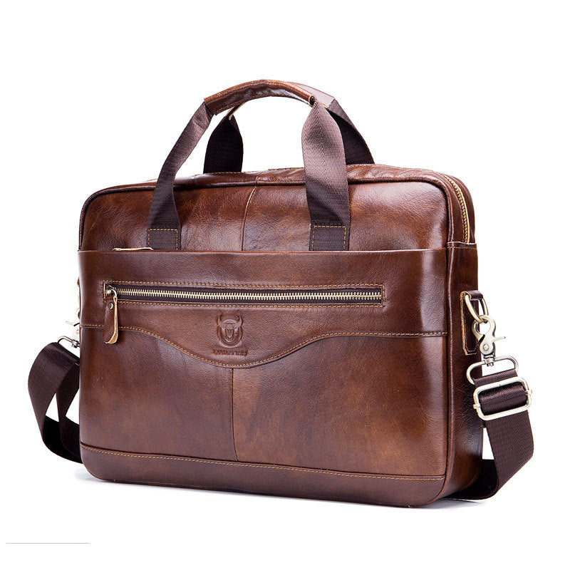 Men's Leather Laptop Shoulder Messenger Bag in 2 Colors - Wazzi's Wear