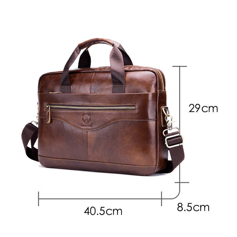 Men's Leather Laptop Shoulder Messenger Bag in 2 Colors - Wazzi's Wear