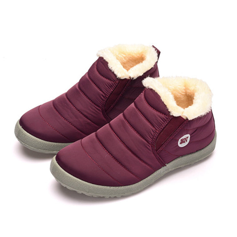 Unisex Waterproof and Lightweight Plush Quilted Ankle Boots