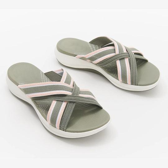 Women’s Cross-Strap Slip-On Casual Sandals