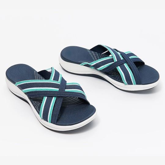 Women’s Cross-Strap Slip-On Casual Sandals