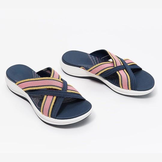 Women’s Cross-Strap Slip-On Casual Sandals