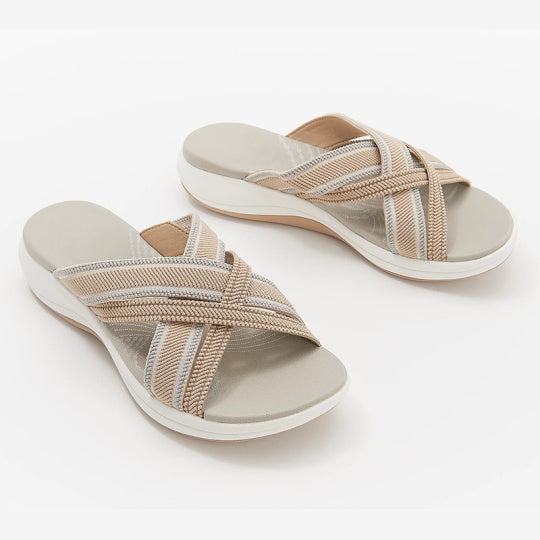 Women’s Cross-Strap Slip-On Casual Sandals
