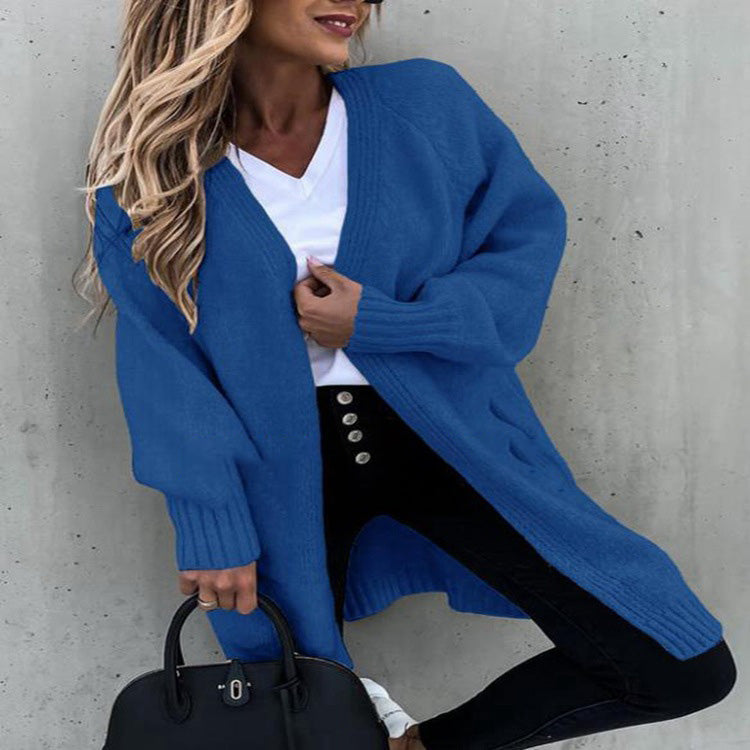 Women’s Long Sleeve Knit Sweater Cardigan in 9 Colors S-3XL - Wazzi's Wear