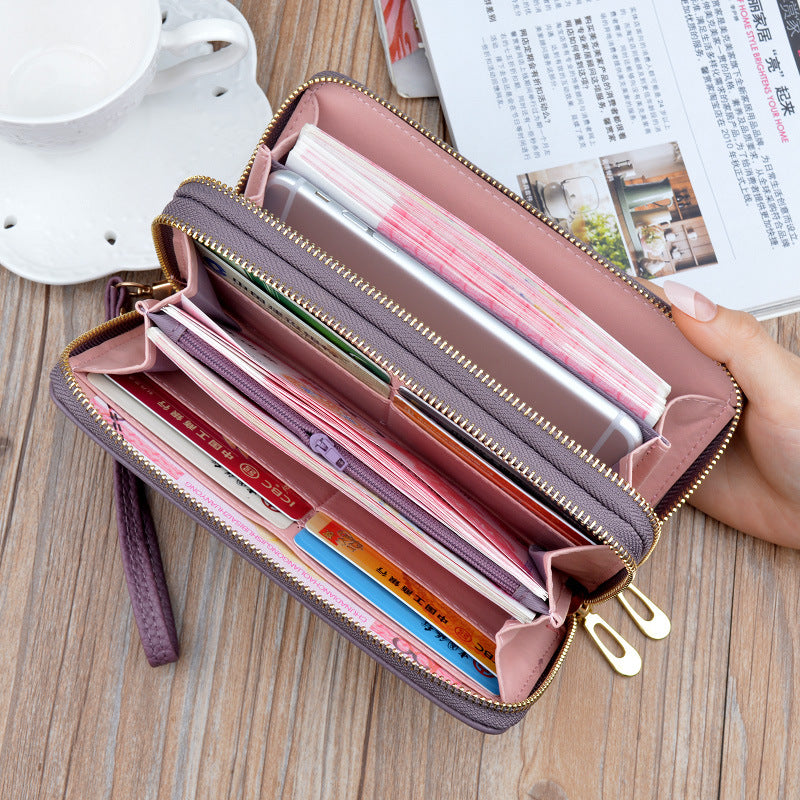 Women’s Zippered Clutch Wallet in 6 Colors and 2 Patterns - Wazzi's Wear