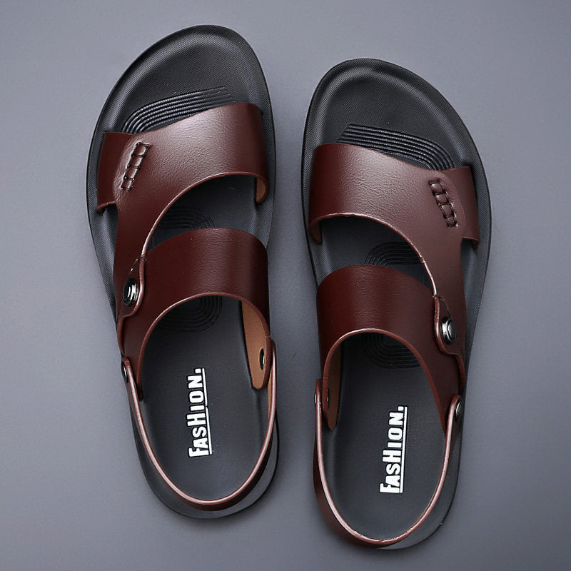 Men’s Leather Sandals with Ankle Strap in 3 Colors