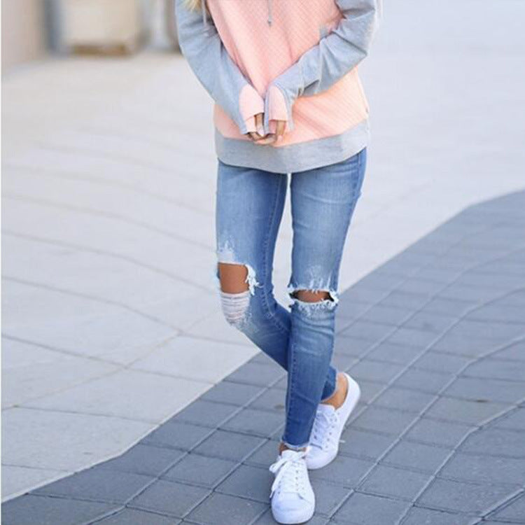 Women's Slim Fit Jeans With Ripped Tassels S-3XL - Wazzi's Wear