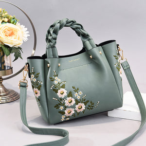 Women’s Floral Hand Shoulder Fashion Bag in 8 Colors - Wazzi's Wear