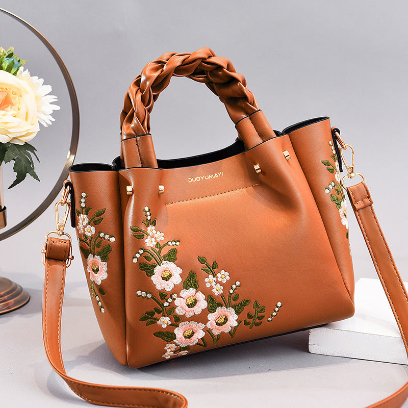 Women’s Floral Hand Shoulder Fashion Bag in 8 Colors - Wazzi's Wear