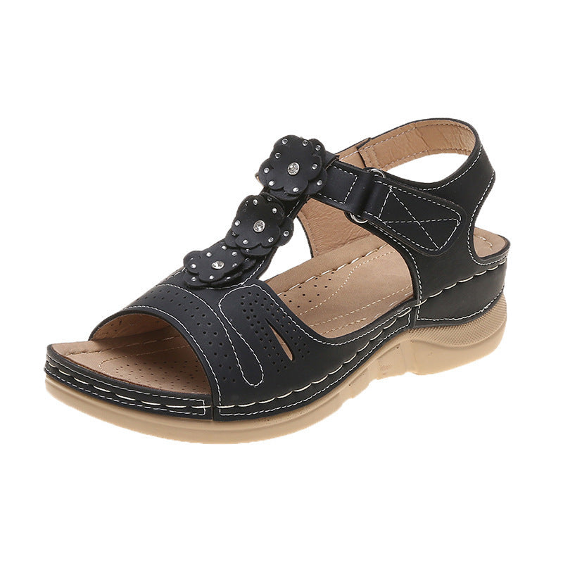 Women’s Platform Velcro Sandals in 3 Colors - Wazzi's Wear