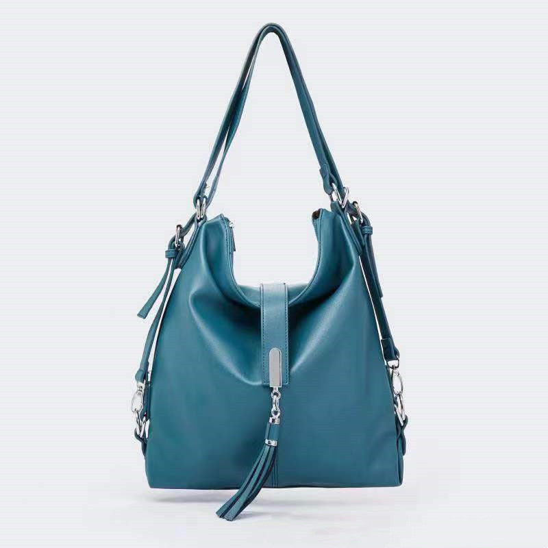 Women's PU Leather Shoulder Bag with Tassel in 9 Colors - Wazzi's Wear