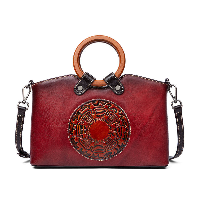 Women’s Vintage Designer Leather Hand Shoulder Bag in 3 Colors - Wazzi's Wear
