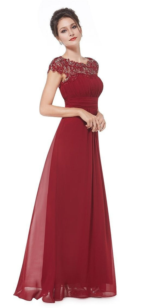 Women’s Elegant Lace Evening Maxi Dress in 8 Colors S-XXL - Wazzi's Wear