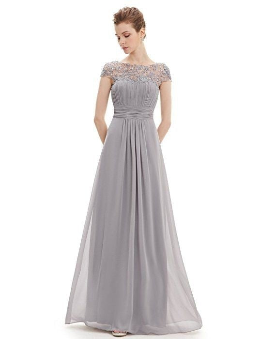 Women’s Elegant Lace Evening Maxi Dress in 8 Colors S-XXL - Wazzi's Wear