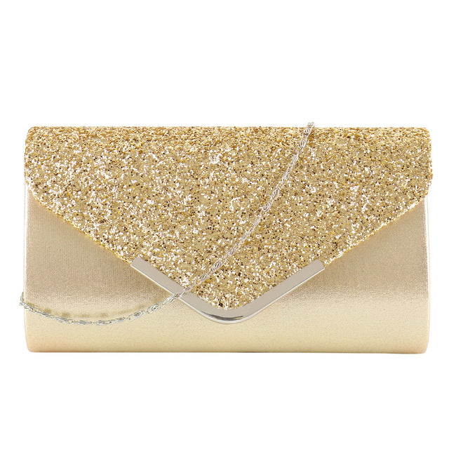 Women’s Satin and Crystal Clutch in 3 Colors - Wazzi's Wear