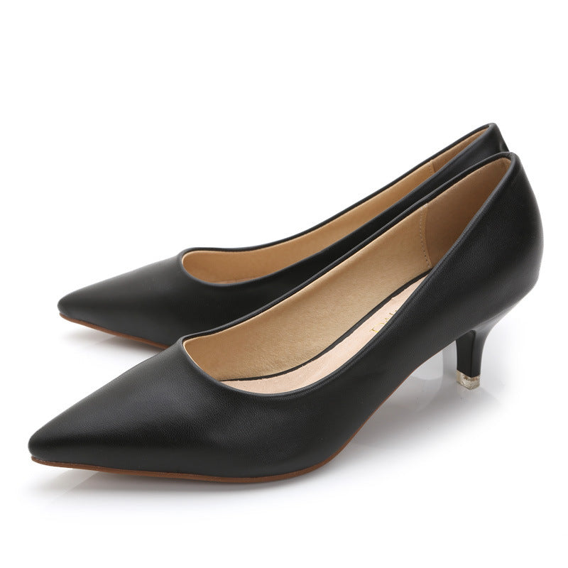 Women’s Leather High Heel Pumps in 7 Colors - Wazzi's Wear