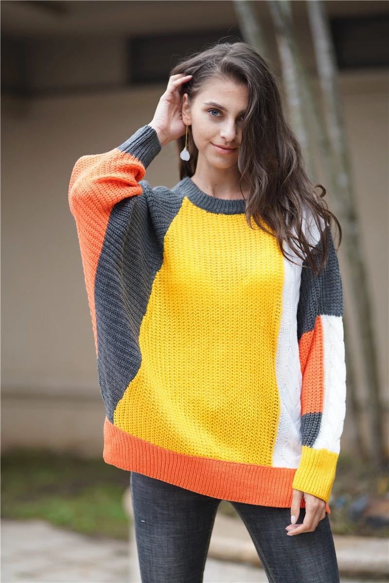 Loose colorblock sweater