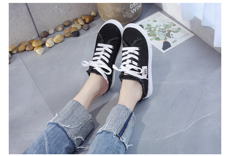 Women’s Slide Canvas Sneakers in 3 Colors