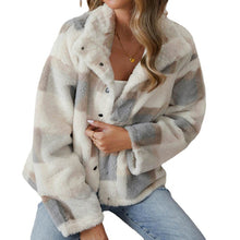 Load image into Gallery viewer, Women&#39;s Plaid Plush Long Sleeve Jacket with Pockets XS-2XL - Wazzi&#39;s Wear