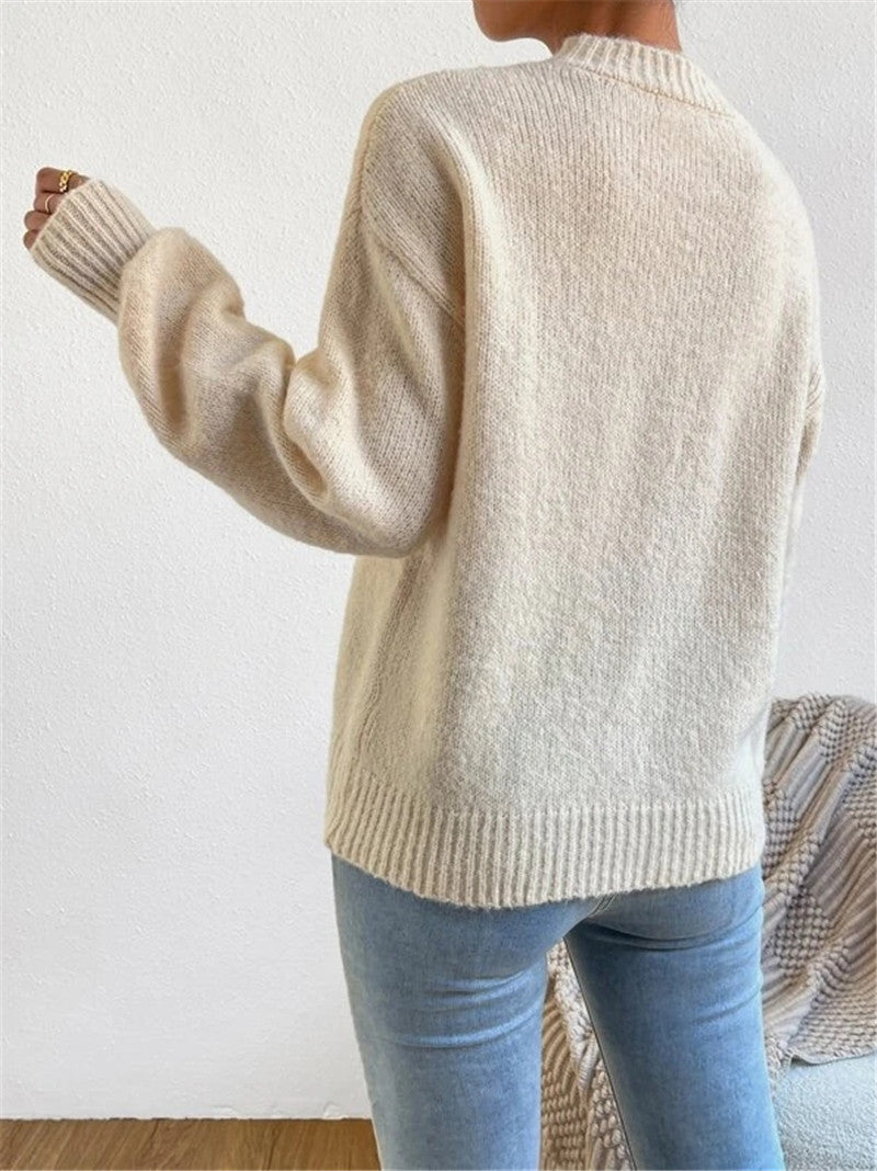 Women’s Mock Neck Long Sleeve Sweater