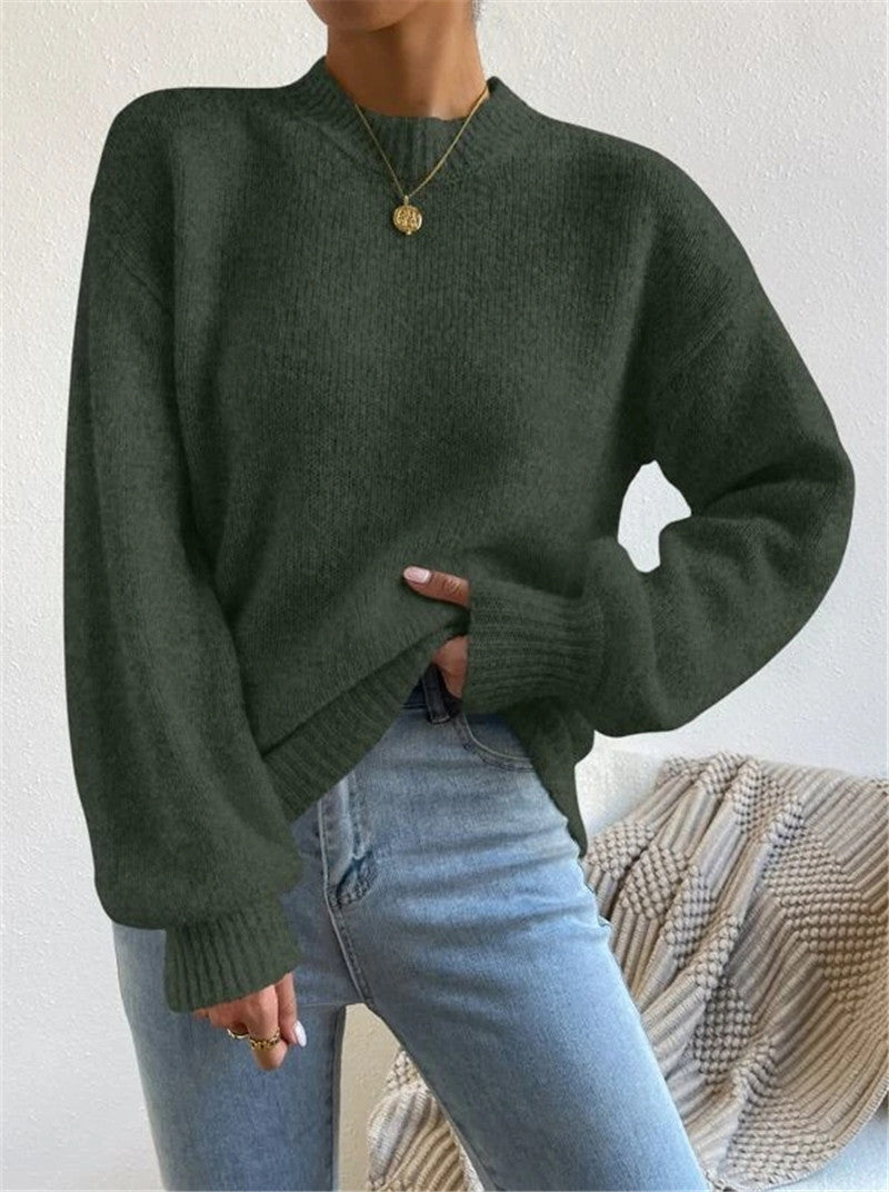 Women’s Mock Neck Long Sleeve Sweater