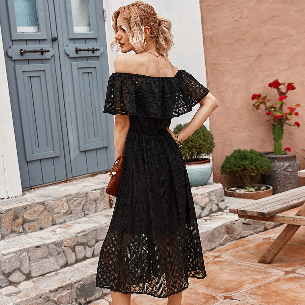 Off shoulder dress cut out sexy dress