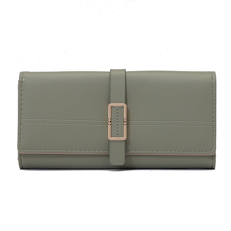 Women’s Solid Colour Tri-Fold Clutch Wallet