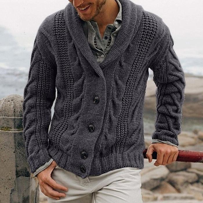 Men’s Knit Cardigan Sweater in 4 Colors S-XXL - Wazzi's Wear