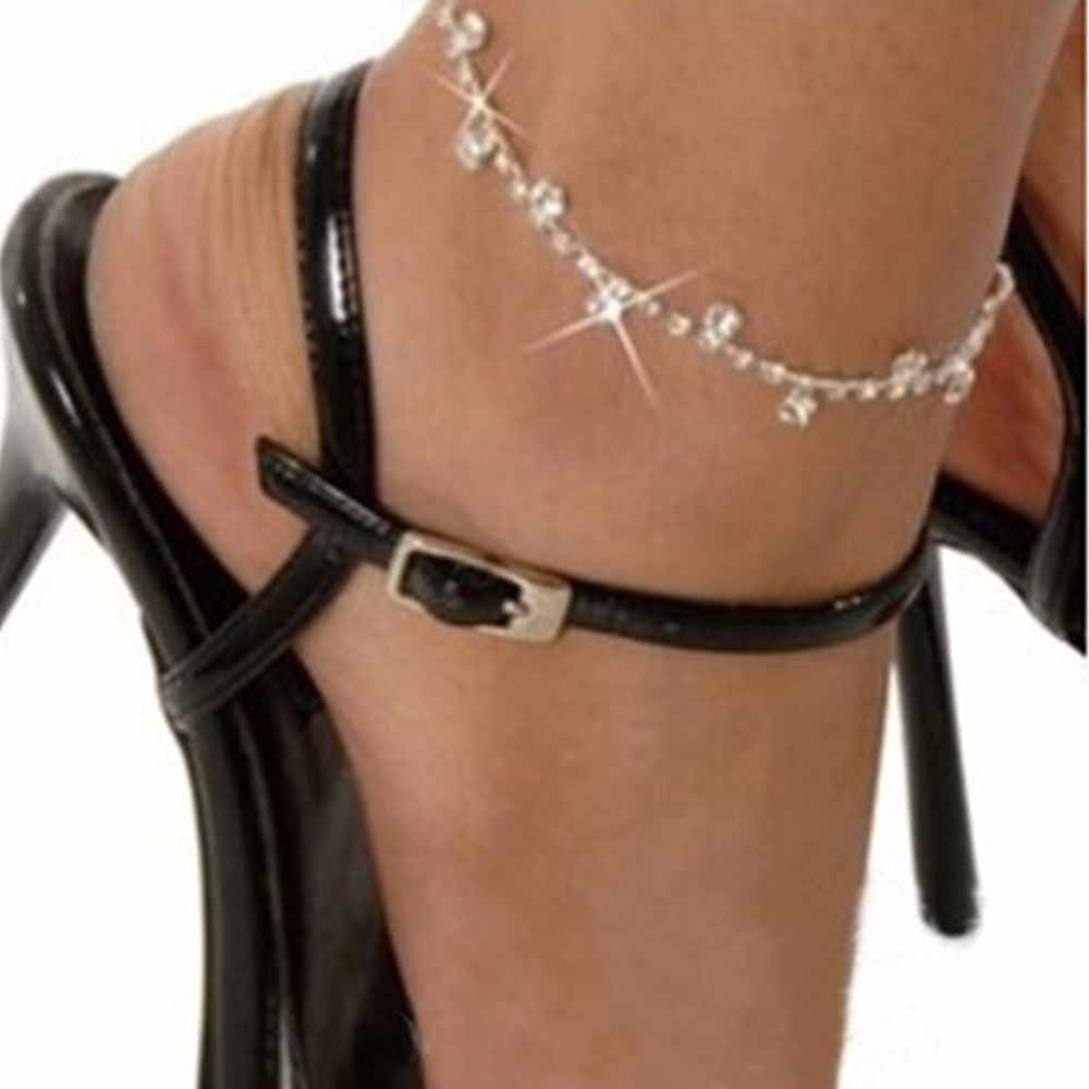 Women’s Diamond Water Drop Anklet - Wazzi's Wear