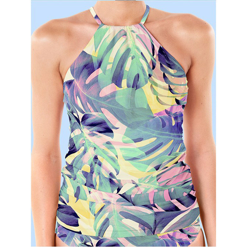 Women’s Tropical Tankini Swimsuit in 3 Patterns M-XXL - Wazzi's Wear