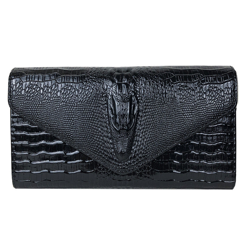 Women's Crocodile Pattern Clutch in 3 Colors - Wazzi's Wear