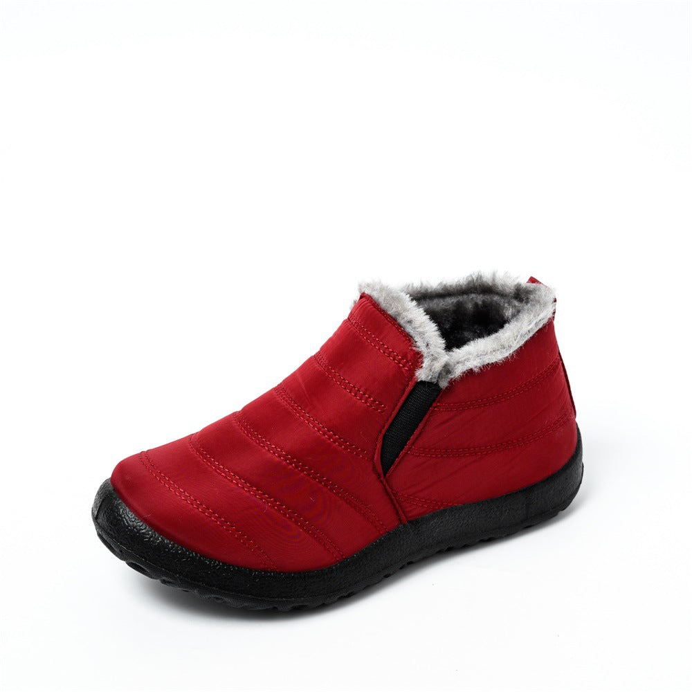 Women’s Fleece Lined Slip On Ankle Boots with Flat Heel