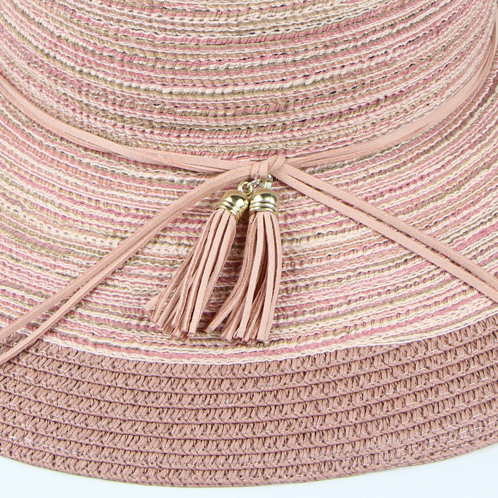 Women’s Beach Sun Hat with Tassel in 4 Colors - Wazzi's Wear