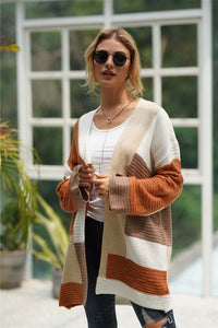 Women's Colorblock Knit Cardigan Sweater in 6 Colors S-XL - Wazzi's Wear