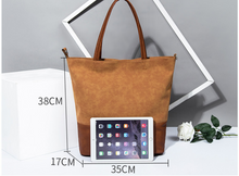 Load image into Gallery viewer, Women’s Colorblock Messenger Tote Bag with Zipper in 5 Colors - Wazzi&#39;s Wear