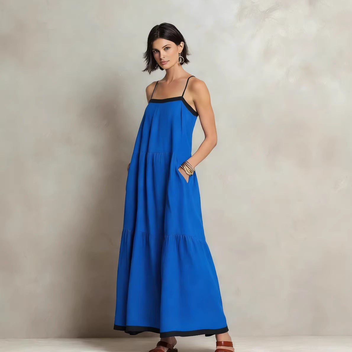 Loose Slimming Resort-Style Elegant Long Dress