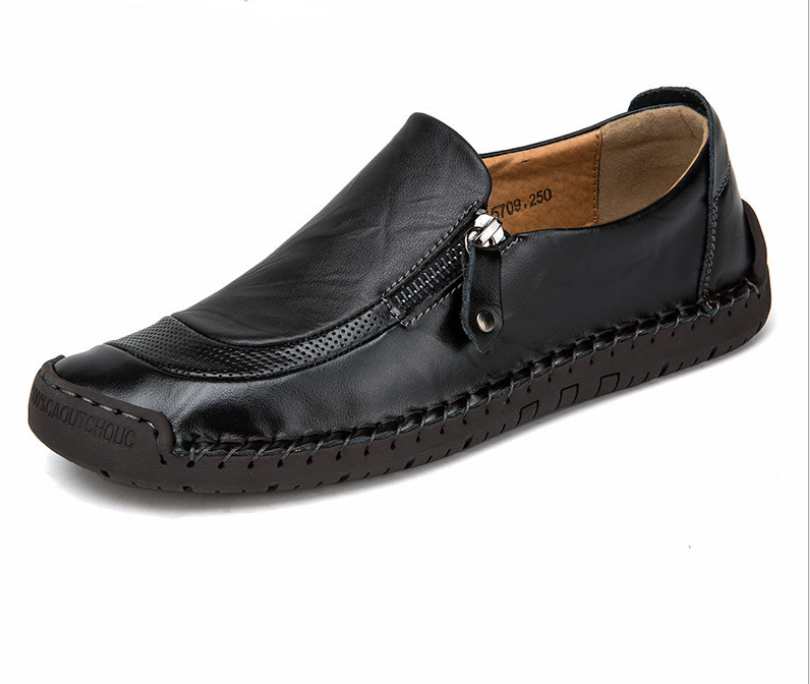 Men’s Leather Slip-On Shoes in 4 Colors - Wazzi's Wear