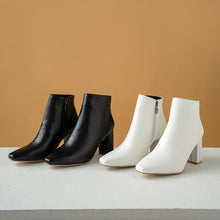 Load image into Gallery viewer, Women’s High Heel Boots with Square Toe in 2 Colors - Wazzi&#39;s Wear