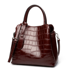 Women’s Leather One Shoulder Messenger Bag in 4 Colors - Wazzi's Wear